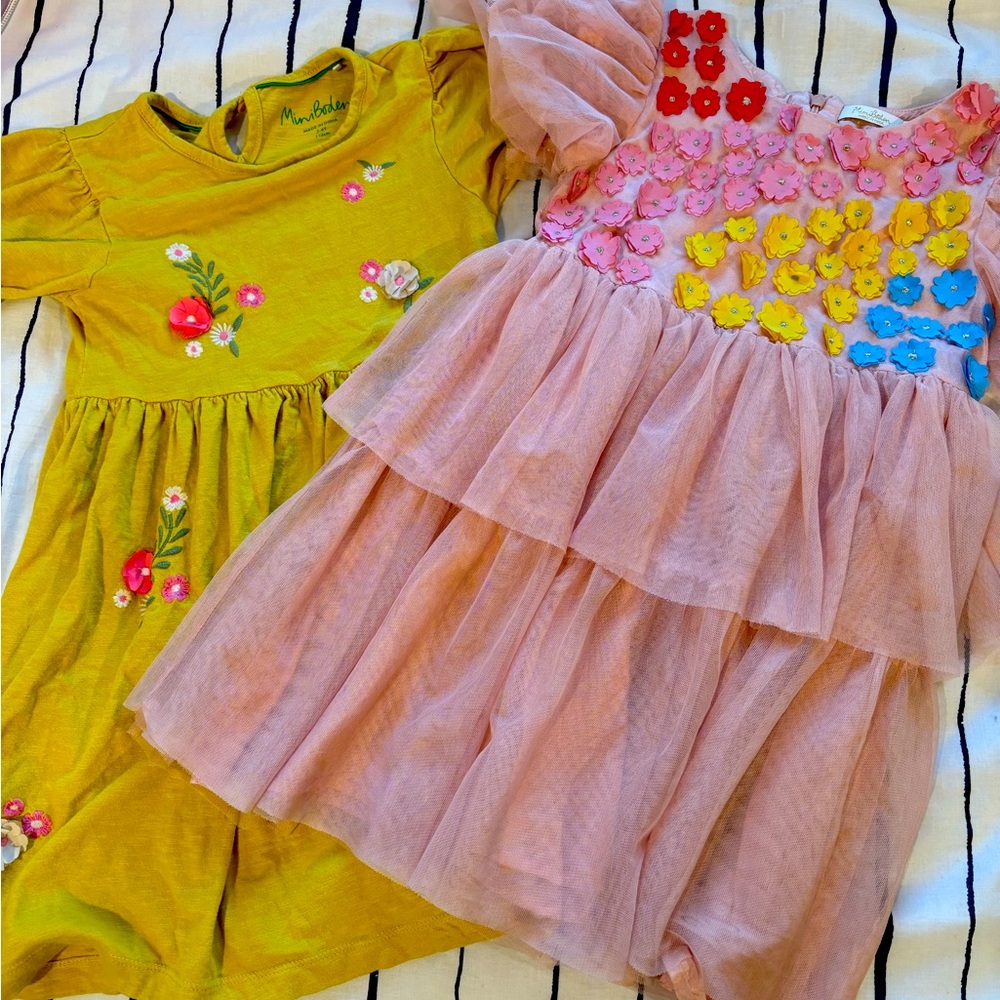 Mini Boden lot of 2 dresses size 5-6y